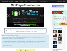 Tablet Screenshot of miniplayerchrome.com